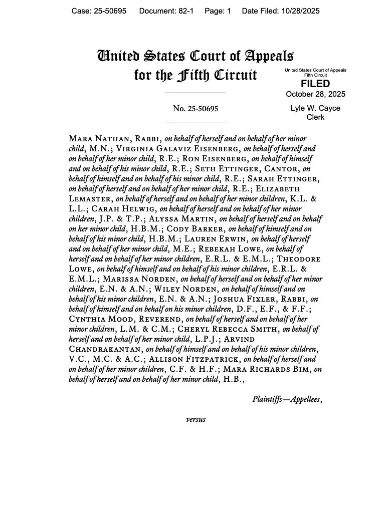 Image for the Tweet beginning: The 5th Circuit has ruled